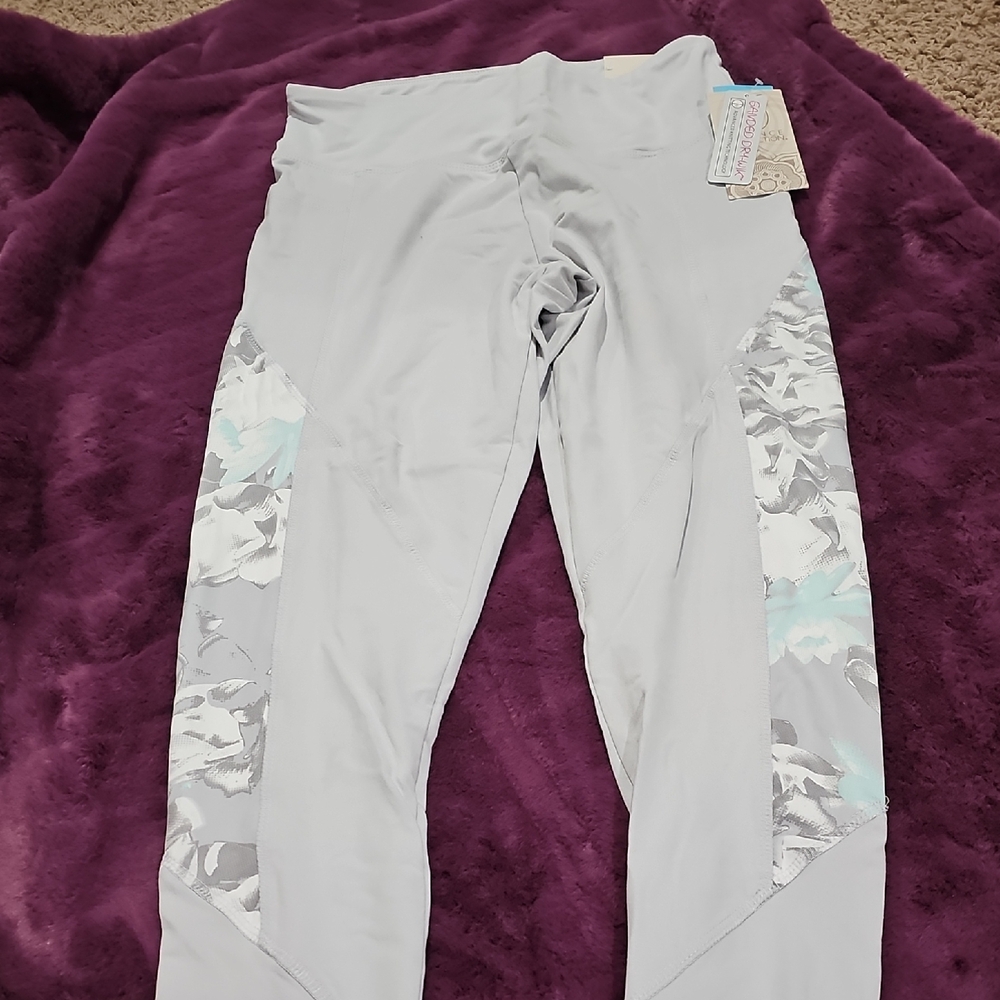Balance Collection Gray Floral Leggings